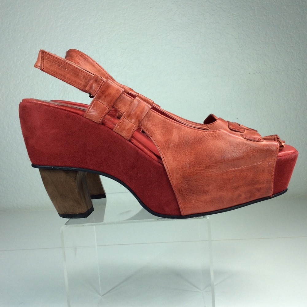 Antelope Leather Sling back sandal heels